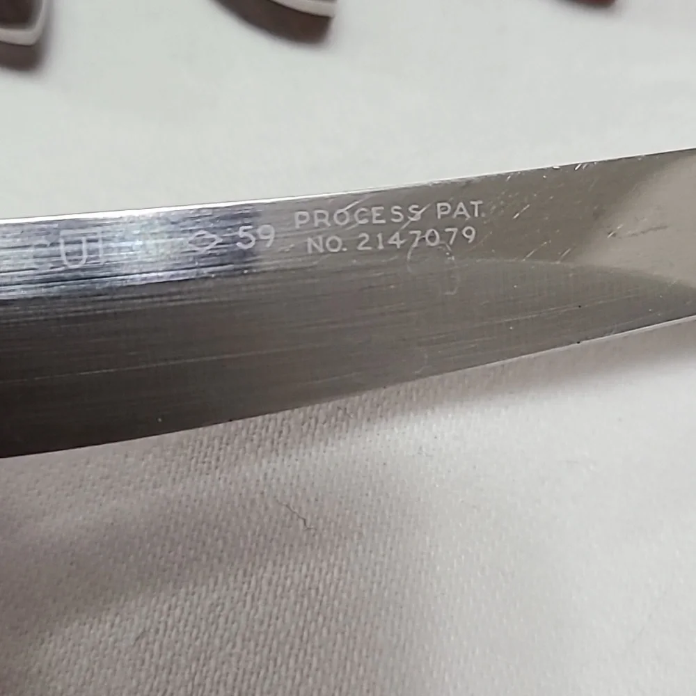 Cutco Vintage #59 Pat. No. 2147079, Set of 7 Smooth Blade Steak/table Knives - Picture 8 of 16